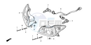 TRX420FE FOURTRAX ES drawing HEADLIGHT