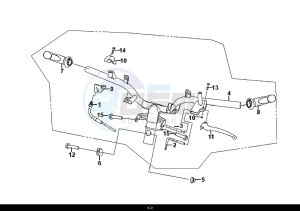 FIDDLE II 50 (25 KM/H) (AF05W4-NL) (E4) (L8-M0) drawing CABLE SWITCH HANDLE LEVER