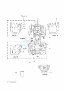 YFM700FWAD YFM7NGPLK (B4FR) drawing EMBLEM & LABEL 1