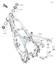 KX85-II KX85DHF EU drawing Frame