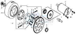 JOYRIDE 125 drawing STARTER CLUTCH