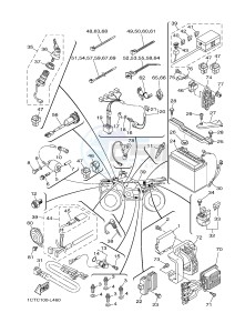 YFM450FWAD YFM45FGPB GRIZZLY 450 EPS (1CTC 1CTD 1CTE) drawing ELECTRICAL 1