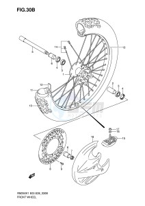 RM250 (E3-E28) drawing FRONT WHEEL (RM250ZK6)