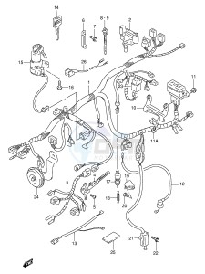 GSX-R1100W (E2) drawing WIRING HARNESS (MODEL S T V W)