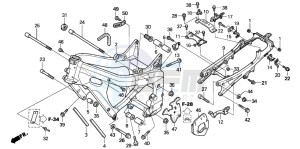 CBR600RR drawing FRAME BODY (CBR600RR3/4)