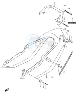 GSF600 (E2) Bandit drawing SEAT TAIL COVER (GSF600SK3 SUK3)