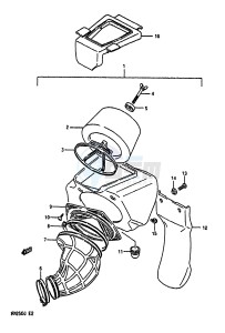 RM250 1988 drawing AIR CLEANER