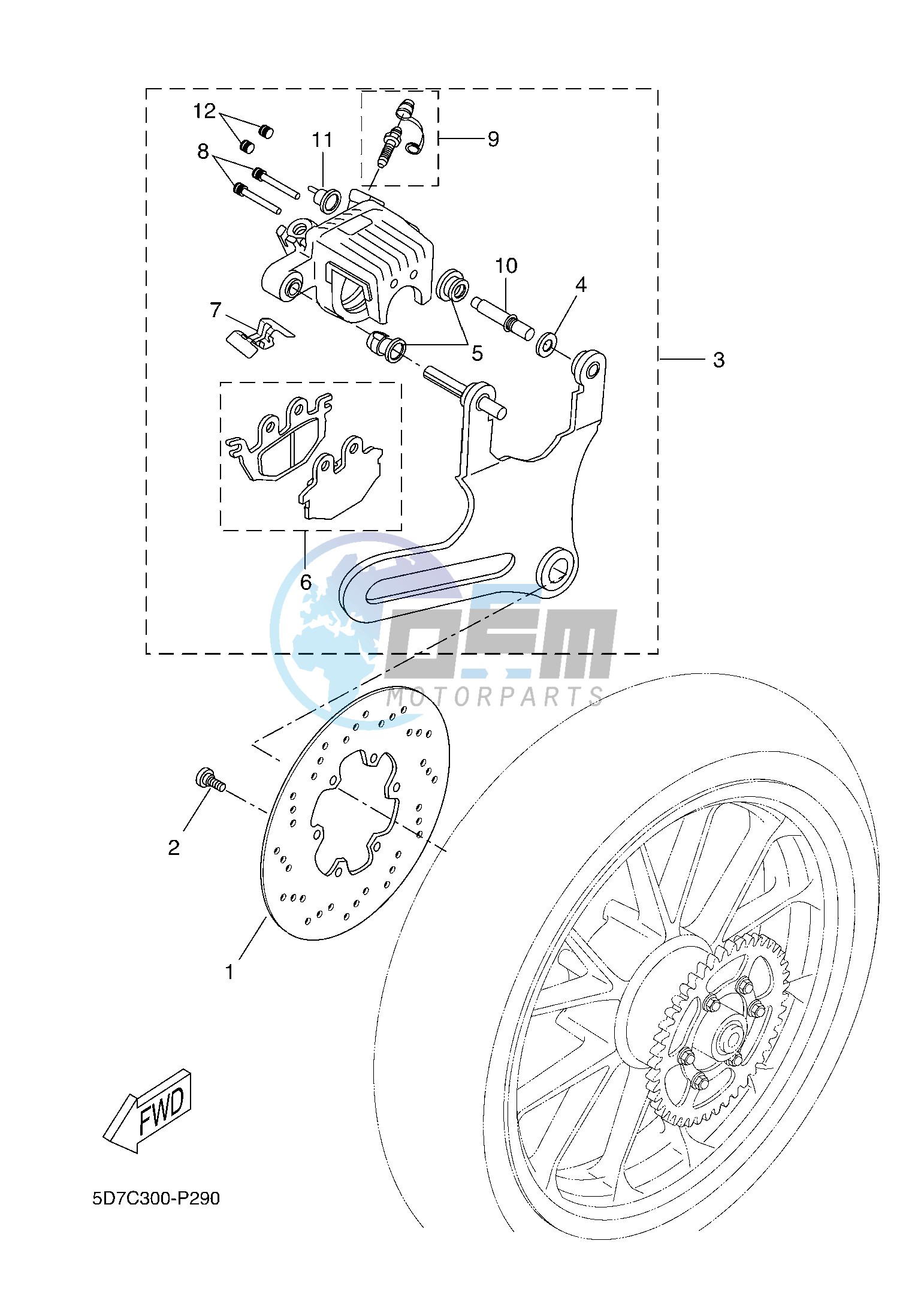 REAR BRAKE CALIPER