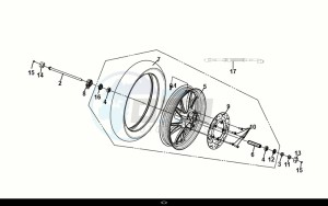 SYMPHONY ST 50 (XL05W1-NL) (E5) (M1) drawing FRONT WHEEL