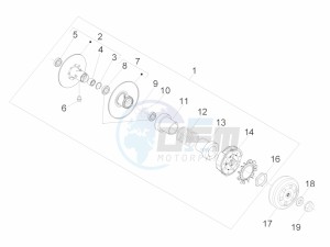 MP3 300 YOUrban ERL drawing Driven pulley