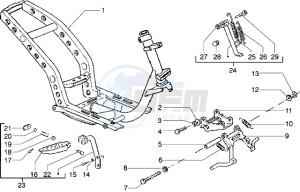 Runner 50 drawing Chassis - Central stand