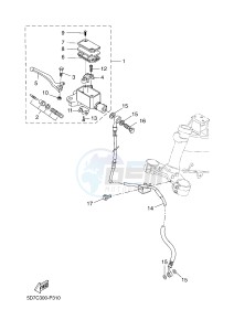 MT125 MT-125 (5D7C 5D7C 5D7C 5D7C) drawing FRONT MASTER CYLINDER