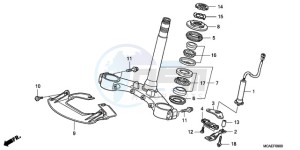 GL18009 Australia - (U / AB NAV) drawing STEERING STEM