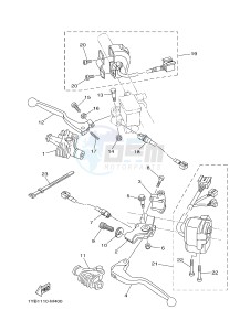 XT250 XT250G (1YBK) drawing HANDLE SWITCH & LEVER