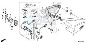 VT750CSD Shadow - VT750CS-D 2ED - (2ED) drawing SIDE COVER (VT750C/C2S/CA/CS)