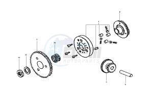 EURO MX - 125 cc drawing STARTING CLUTCH