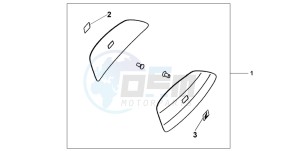 CBF1000A drawing COLOUR PANEL SET QUASAR SILVER MET