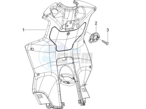 NRG 50 power Pure jet drawing Front glove-box - Knee-guard panel