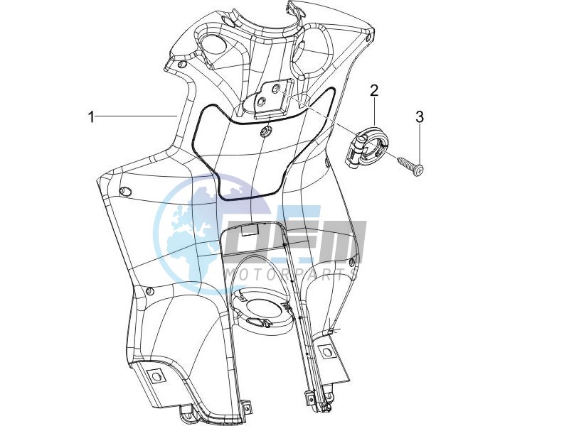 Front glove-box - Knee-guard panel