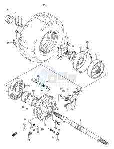 LT-F250 (E17) drawing RIGHT REAR WHEEL (MODEL K2 K3)