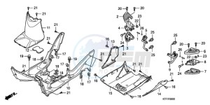 SH150D9 Europe Direct - (ED / KMH) drawing FLOOR PANEL/PILLION STEP