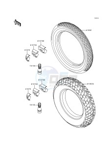 EX 250 F [NINJA 250R] (F10-F14) [NINJA 250R] drawing TIRES