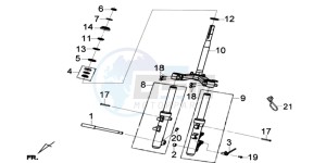 GTS 125I ABS-SNS EURO4 L7 drawing FRONT FORK/ STEERING HEAD BEARING / FRONT FORK