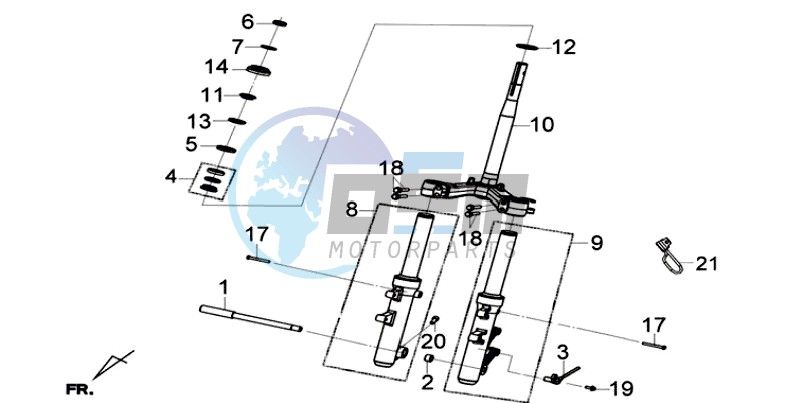 FRONT FORK/ STEERING HEAD BEARING / FRONT FORK