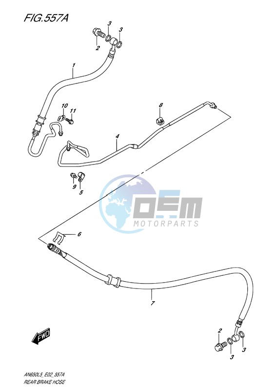 REAR BRAKE HOSE