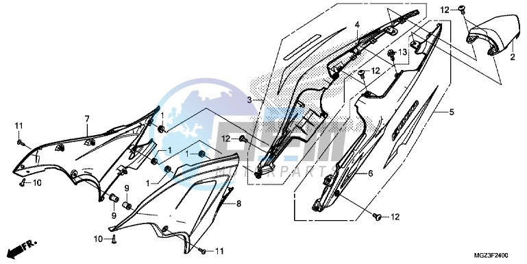 SIDE COVER/REAR COWL