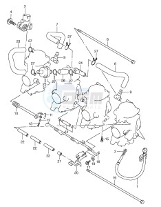 GSX-R600 (E2) drawing CARBURETOR FITTINGS (MODEL V)