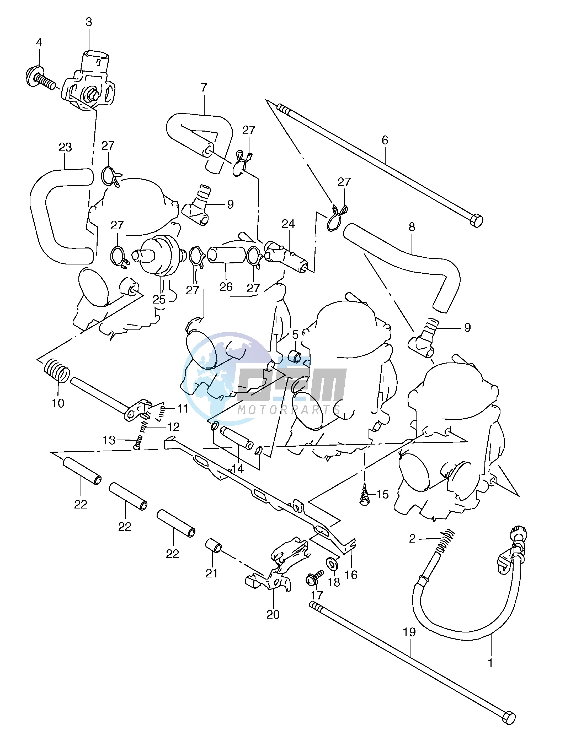 CARBURETOR FITTINGS (MODEL V)