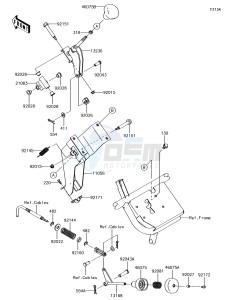 MULE SX KAF400JJF EU drawing Shift Lever(s)