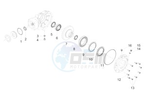 California 1400 Custom ABS 1380 drawing Rear transmission / Components