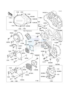 ZX 1100 D [NINJA ZX-11] (D1-D3) [NINJA ZX-11] drawing ENGINE COVER-- S- -