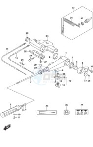 DF 30A drawing Tiller Handle w/Power Tilt