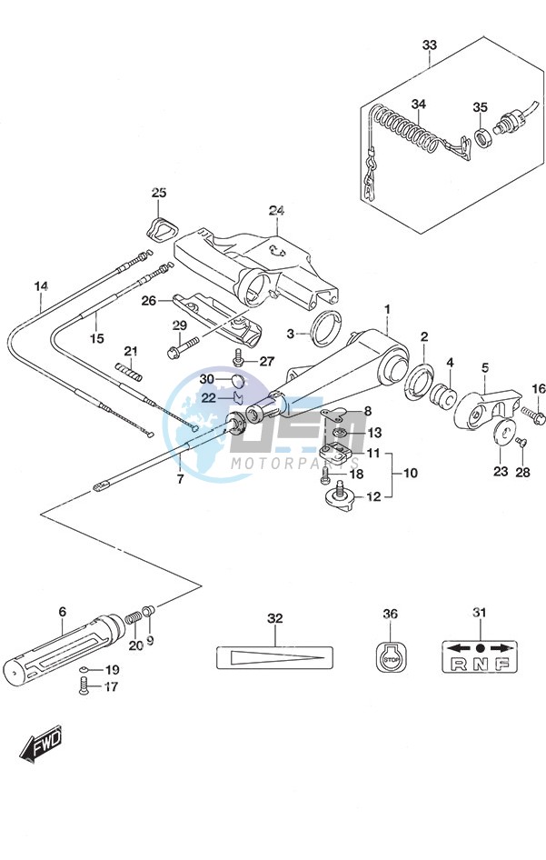 Tiller Handle w/Power Tilt