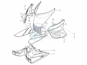 Typhoon 125 4T 2V E3 (NAFTA) drawing Central cover - Footrests