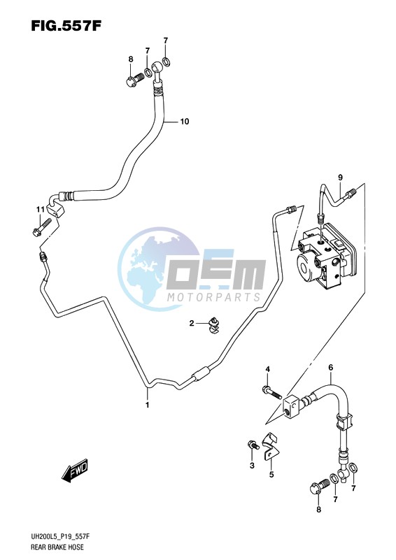 REAR BRAKE HOSE