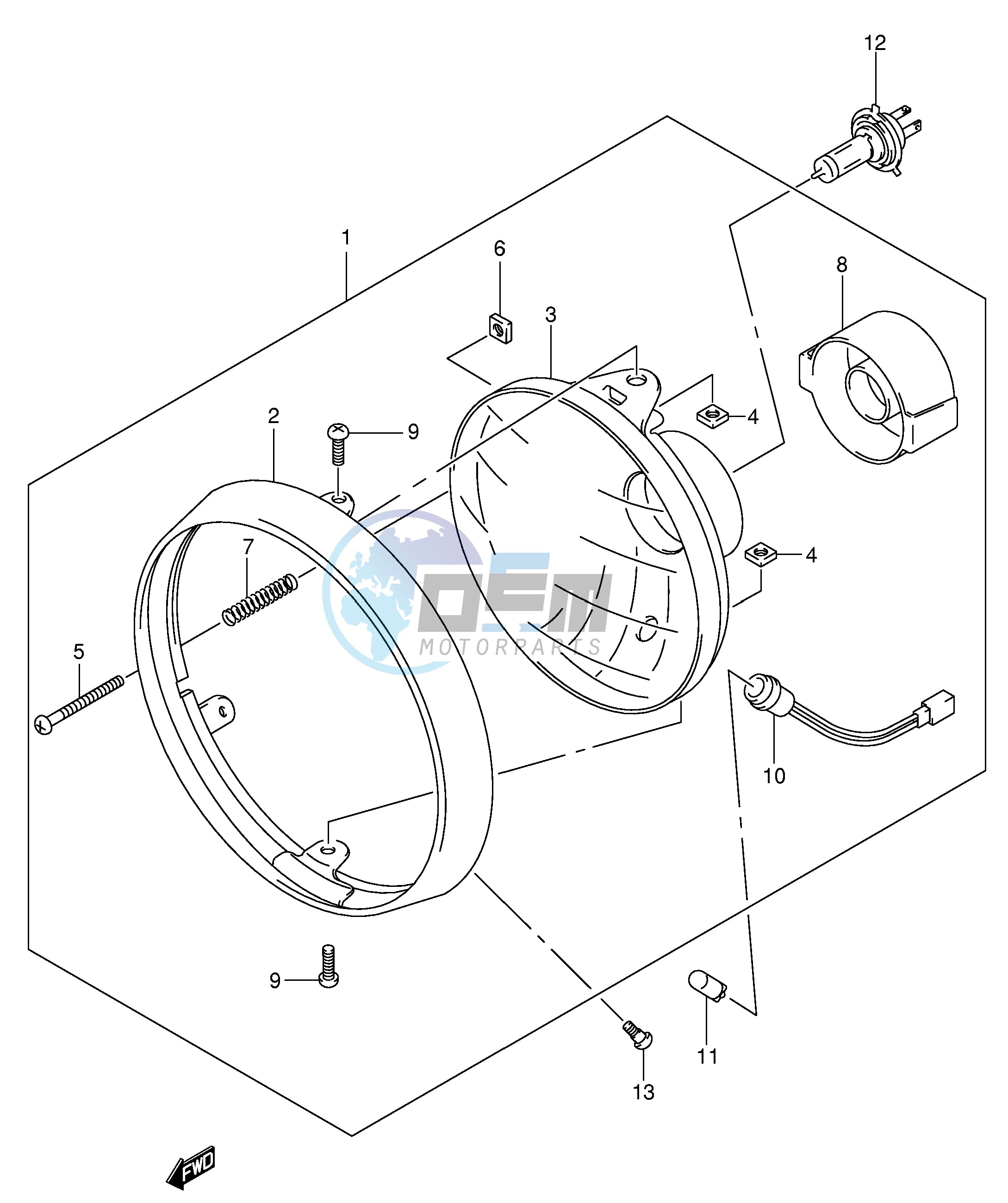 HEADLAMP (GSF1200K1 K2 K3 K4 ZK4 K5 ZK5)