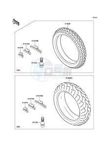 NINJA ZX-12R ZX1200B6F FR GB XX (EU ME A(FRICA) drawing Tires