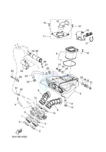 XSR700 (B341 B341 B341) drawing INTAKE