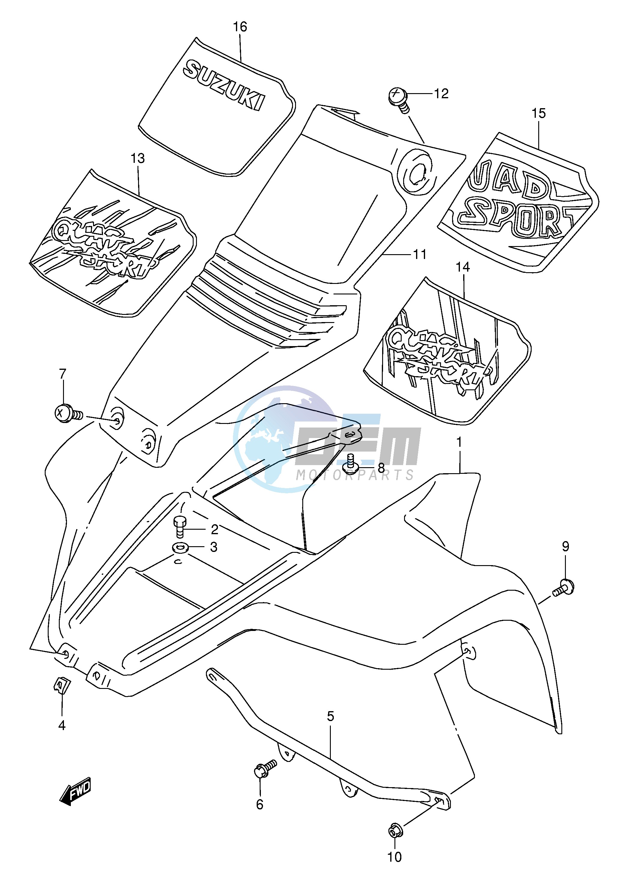 FRONT FENDER (MODEL T V W X Y)