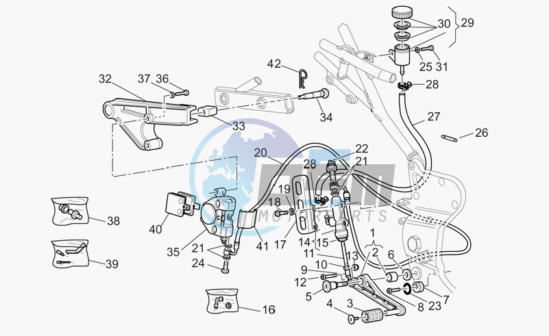 Rear brake system