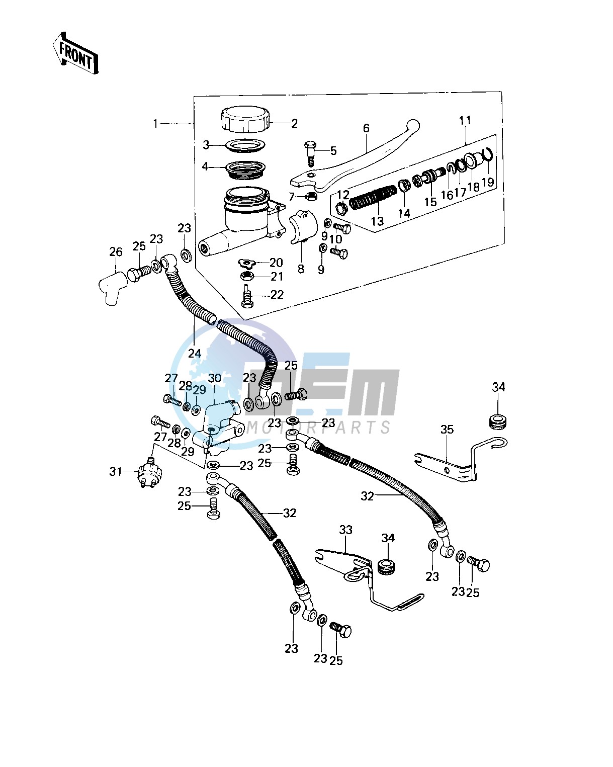 FRONT MASTER CYLINDER -- KZ650-C1- -