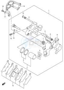 RM250 (E3-E28) drawing REAR CALIPER (MODEL K4)