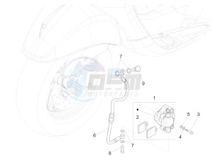 LXV 150 (NAFTA) drawing Brakes pipes - Calipers