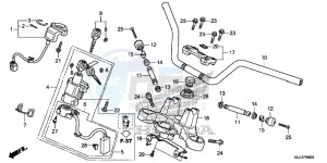 NC750XDE NC750XD Europe Direct - (ED) drawing HANDLE PIPE/ TOP BRIDGE