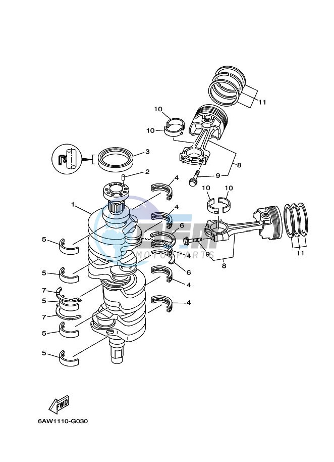 CRANKSHAFT--PISTON