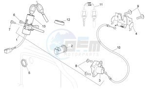 Sport City Street 300 4t 4v e3 drawing Lock hardware kit